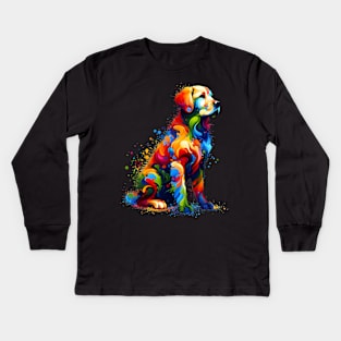 Vibrant Abstract Hamiltonstovare in Colorful Splash Art Style Kids Long Sleeve T-Shirt